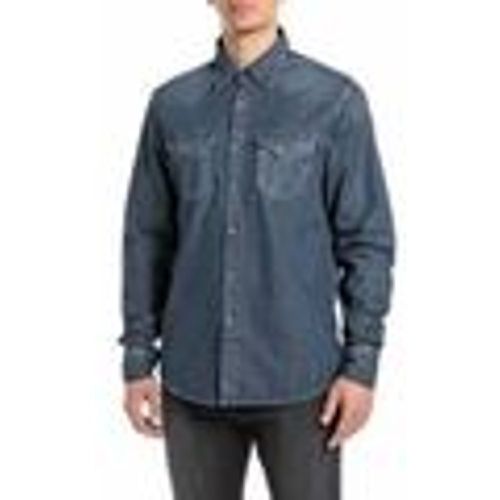 Camicia a maniche lunghe M4981 .000.26C 70A-007 - 6.5 OZ DEEP DENIM - Replay - Modalova