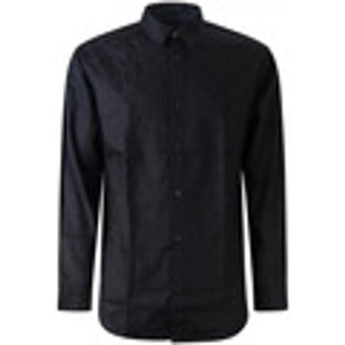 Camicia a maniche lunghe Camicia nera con logo all over per uomo - EAX - Modalova