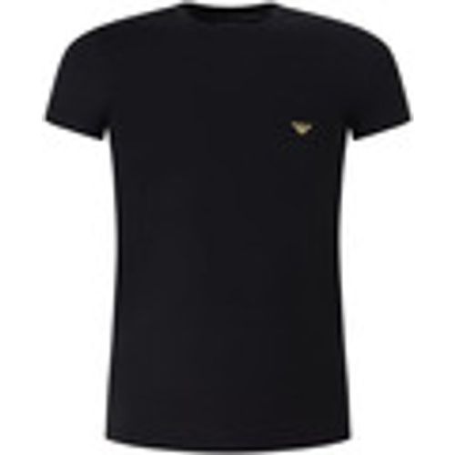 T-shirt T-shirt nera con mini logo per uomo - Emporio Armani - Modalova