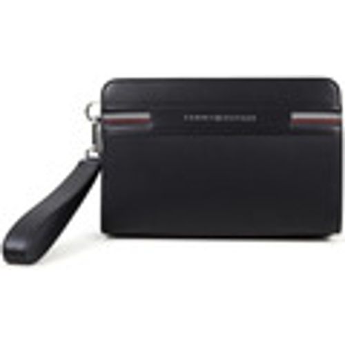 Borsa Shopping Pochette nera con mini logo per uomo - Tommy Hilfiger - Modalova