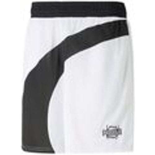 Pantaloni corti PANTALONCINO BASKET FLARE SHORT WHITEBLACK - Puma - Modalova