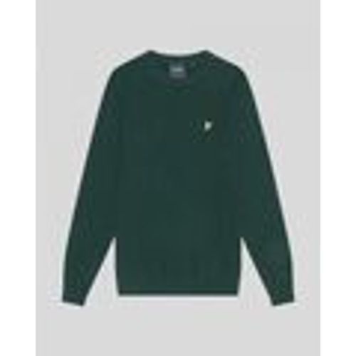 Maglione KN2114V LAMBSWOOL BLEND CREW-X321 ARGYLE TEAL MARL - Lyle & Scott - Modalova