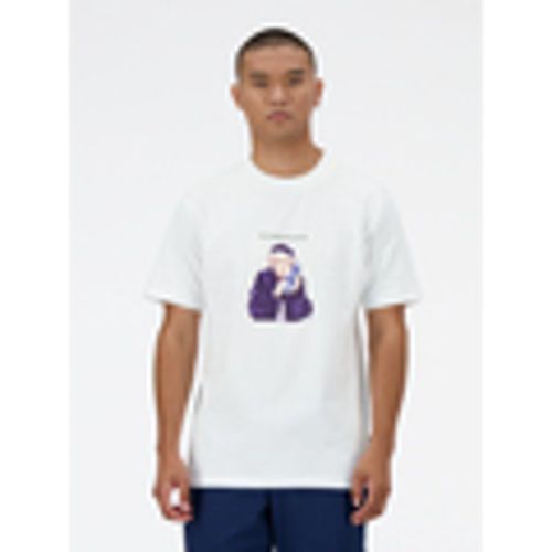 T-shirt & Polo T-shirt bianca con stampa - New Balance - Modalova
