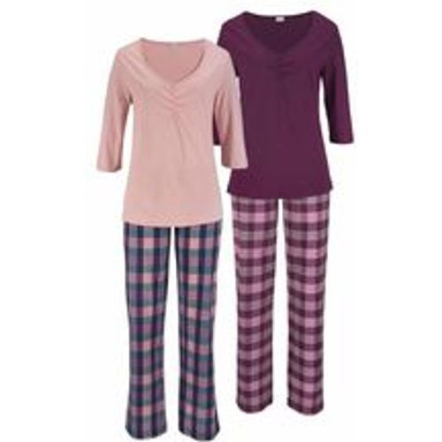 Große Größen: Pyjama, rosé+bordeaux, Gr.44/46 - Vivance Dreams - Modalova