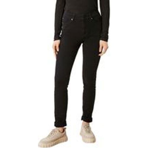 Große Größen: Skinny Jeans mit High-Waist-Bund, im cleanen Stil, black Denim, Gr.42 - s.Oliver - Modalova