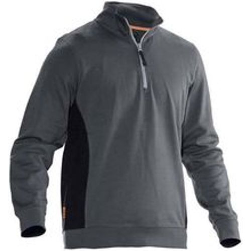 J5401-grau/-S Sweatshirt mit Kragen 1/2 zip Kleider-Größe: S - Jobman - Modalova