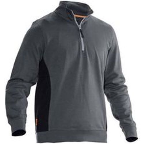 J5401-grau/-XL Sweatshirt mit Kragen 1/2 zip Kleider-Größe: XL - Jobman - Modalova