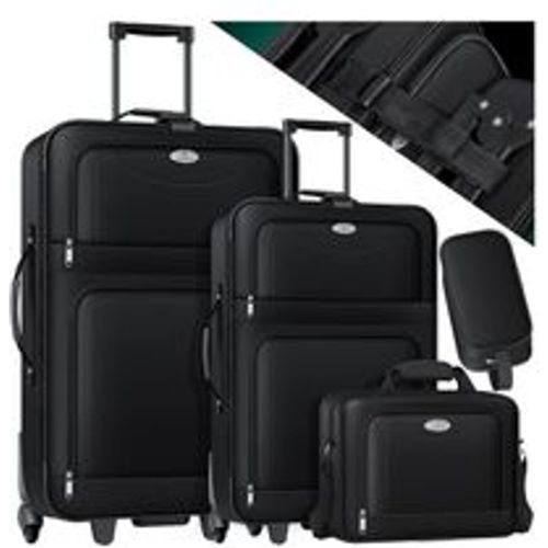 ® 4tlg Trolley Kofferset Reisekoffer Set mit Rollen Komplettes Business 4er Set S M L XL Netzfach Rollen Teleskopgriff Koffer Reisetaschen Stoffkoffe - Kesser - Modalova