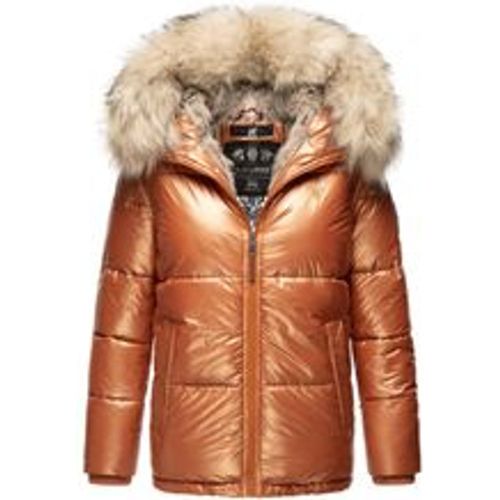 Damen Winterjacke Warm Gefütterte Steppjacke mit Kunstfellkapuze Tikunaa - Navahoo - Modalova