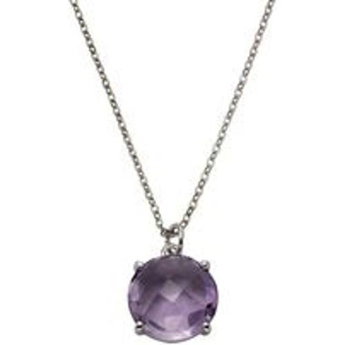 Zeeme Gemstones Halskette 925/- Sterling Silber Amethyst lila 42+3cm Glänzend - Fashion24 DE - Modalova