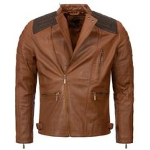 Lederjacke Biker-Style Regular Fit - Rock Creek - Modalova