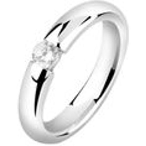 Ring Solitär Zirkonia Kristall Verlobung 925 Silber (Farbe: Silber, Größe: 56 mm) - NENALINA - Modalova