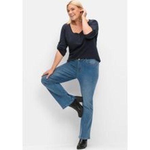 Große Größen: Bootcut Stretch-Jeans mit Bodyforming-Effekt, blue Denim, Gr.48 - sheego - Modalova