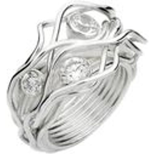 Ring Verknotet Gewoben Zirkonia Kristalle 925 Silber (Farbe: Silber, Größe: 56 mm) - NENALINA - Modalova