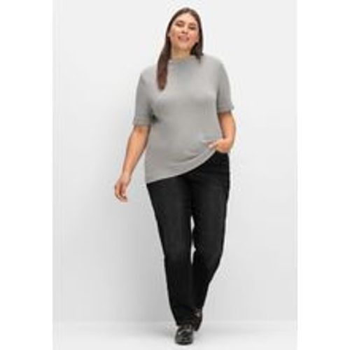 Große Größen: Gerade Jeans mit elastischem High-Waist-Bund, black Denim, Gr.54 - sheego - Modalova
