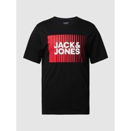 T-Shirt mit Label-Print Modell 'CORP' - jack & jones - Modalova