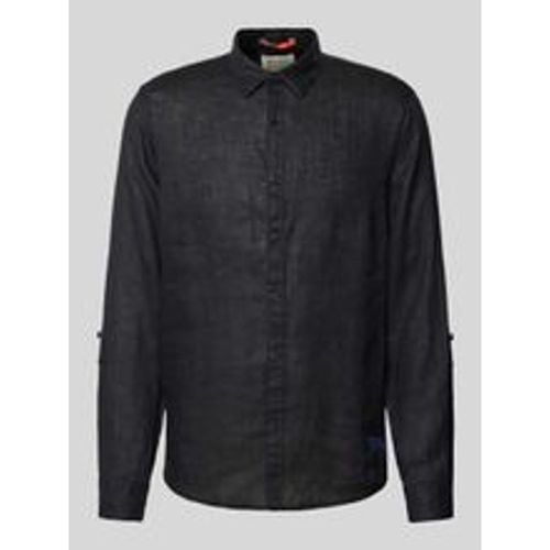 Regular Fit Leinenhemd mit Label-Stitching - Scotch & Soda - Modalova