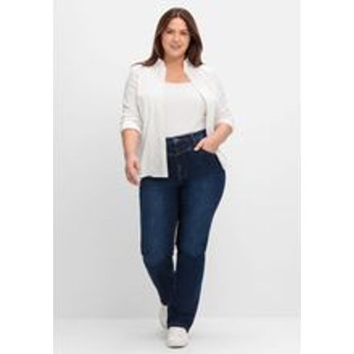 Große Größen: Gerade Jeans mit Shaping-Einsatz, dark blue Denim, Gr.50 - sheego - Modalova