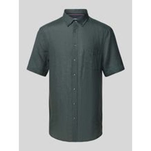 Regular Fit Leinenhemd mit Button-Down-Kragen - christian berg - Modalova