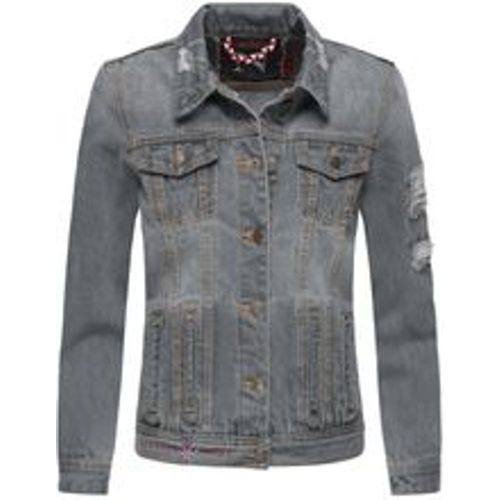 Damen Jacke Übergangsjacke Jeans Frühling Destroyed Jeansjacke Pamuyaa - Navahoo - Modalova