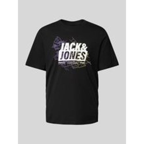 T-Shirt mit Label-Print - jack & jones - Modalova