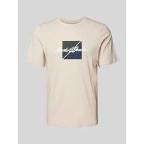 T-Shirt mit Label-Print Modell 'WAYNE' - jack & jones - Modalova