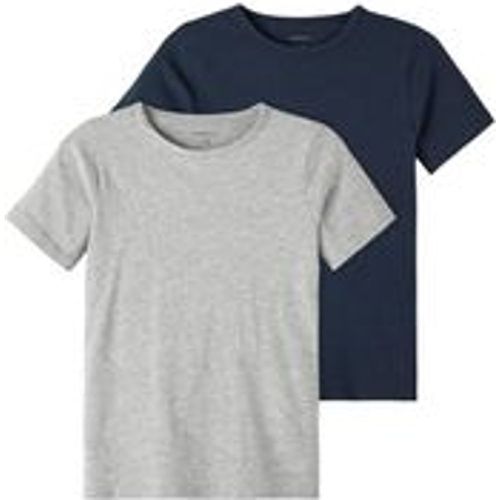 T-Shirt NKMT-SHIRT SLIM 2er-Pack in dark sapphire, Gr.116 - name it - Modalova