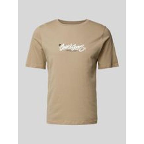 T-Shirt mit Label-Print - jack & jones - Modalova