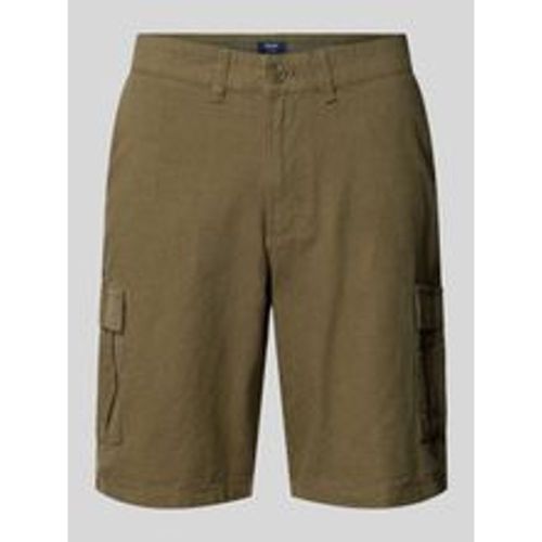 Regular Fit Leinenshorts mit Cargotaschen - McNeal - Modalova