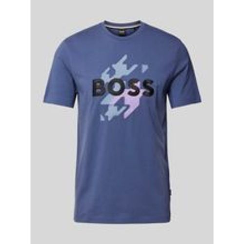 T-Shirt mit Label-Print Modell 'Thompson' - Boss - Modalova