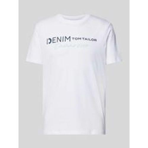 T-Shirt mit Rundhalsausschnitt - Tom Tailor Denim - Modalova