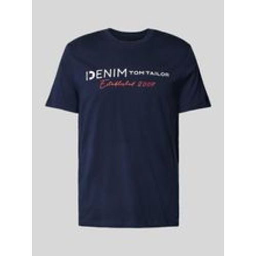 T-Shirt mit Rundhalsausschnitt - Tom Tailor Denim - Modalova