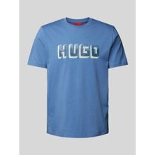 T-Shirt mit Label-Print Modell 'Daqerio' - HUGO - Modalova