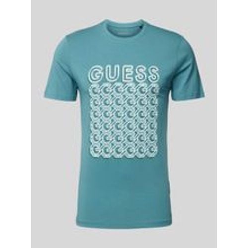 T-Shirt mit Label-Print Modell 'CHAIN' - Guess - Modalova