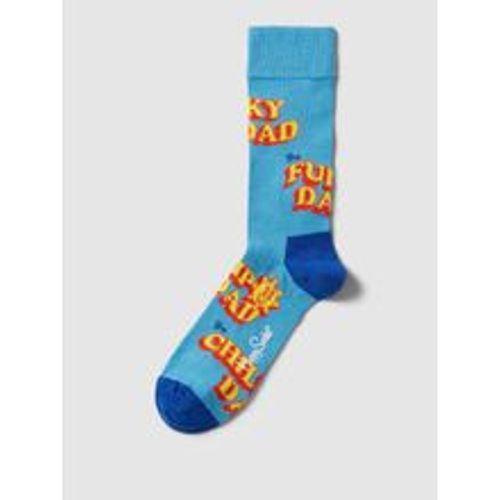 Socken mit Statement-Print Modell 'Number One Dad' - Happy Socks - Modalova