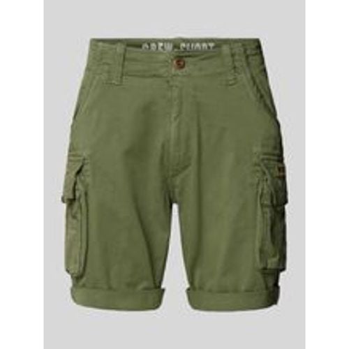 Regular Fit Cargoshorts mit Label-Stitching Modell 'CREW SHORT' - alpha industries - Modalova