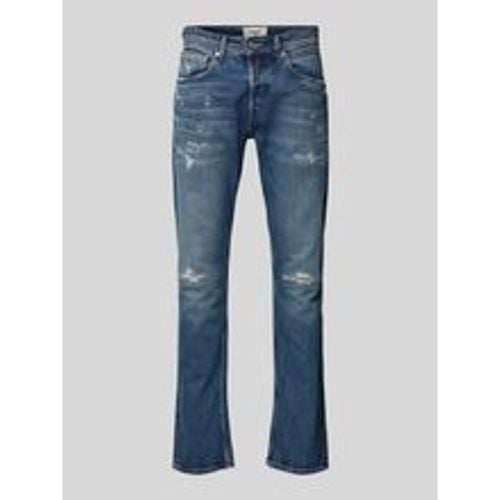 Straight Fit Jeans im Destroyed-Look Modell 'GROVER' - Replay - Modalova