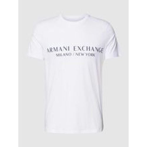 T-Shirt mit Label-Print Modell 'milano/nyc' - Armani Exchange - Modalova