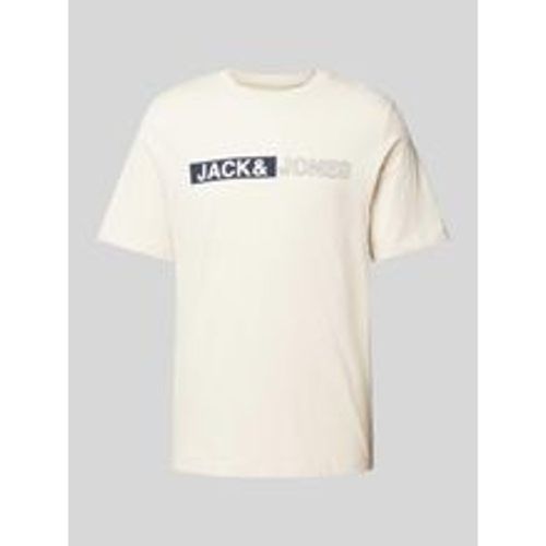 T-Shirt mit Label-Print Modell 'CONEO' - jack & jones - Modalova