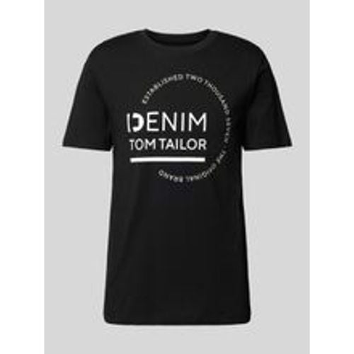 T-Shirt mit Rundhalsausschnitt - Tom Tailor Denim - Modalova