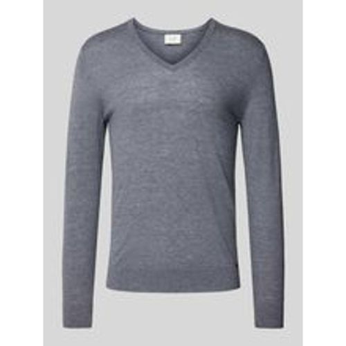 Slim Fit Strickpullover mit gerippten Abschlüssen - Olymp - Modalova