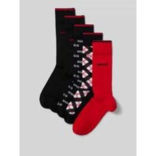 Socken mit Label-Schriftzug im 5er-Pack - HUGO - Modalova