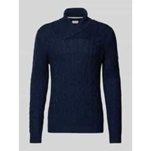 Regular Fit Schalkragenpullover aus Woll-Mix mit Zopfmuster - s.Oliver RED LABEL - Modalova