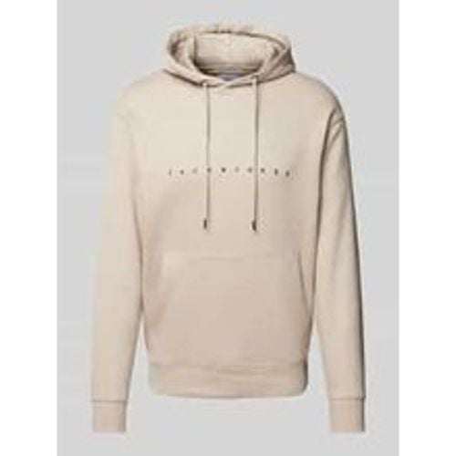 Hoodie mit Label-Print - jack & jones - Modalova