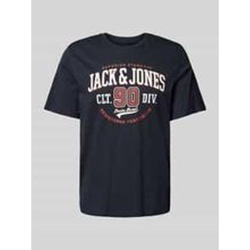 T-Shirt mit Label-Print Modell 'ELOGO' - jack & jones - Modalova