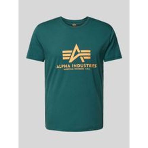 T-Shirt mit Label-Print - alpha industries - Modalova