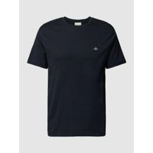 Regular Fit T-Shirt mit Label-Stitching Modell 'SHIELD' - Gant - Modalova