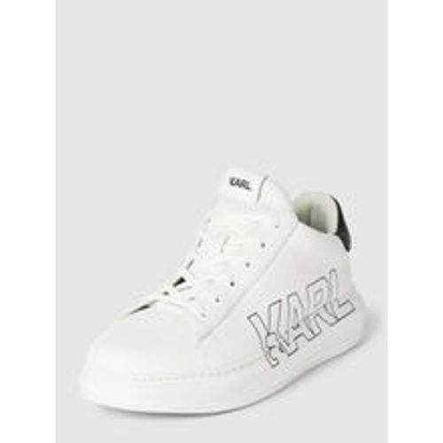 Sneaker aus Leder mit Label-Print - K by KARL LAGERFELD - Modalova