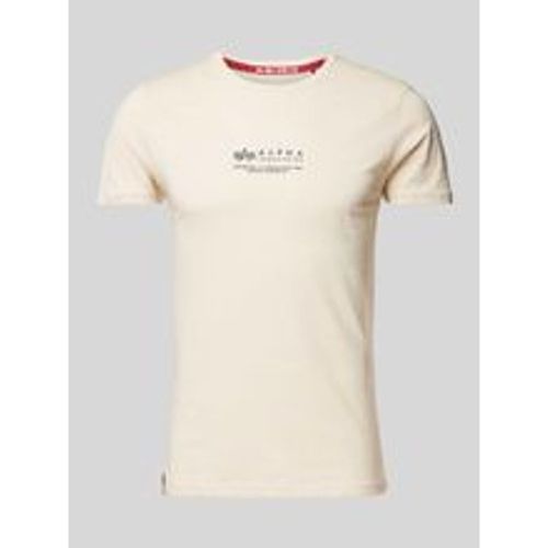 T-Shirt mit Label-Print - alpha industries - Modalova