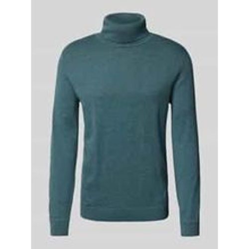 Regular Fit Rollkragenpullover aus reiner Baumwolle mit Logo-Stitching - Tom Tailor - Modalova